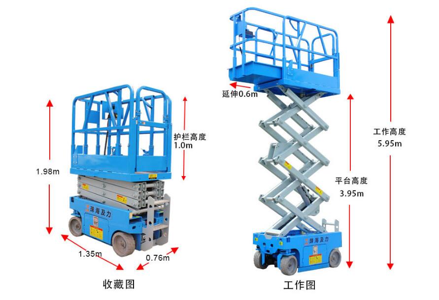 珠海及力：自走式小型剪叉升降平臺(tái)GTJZ-4