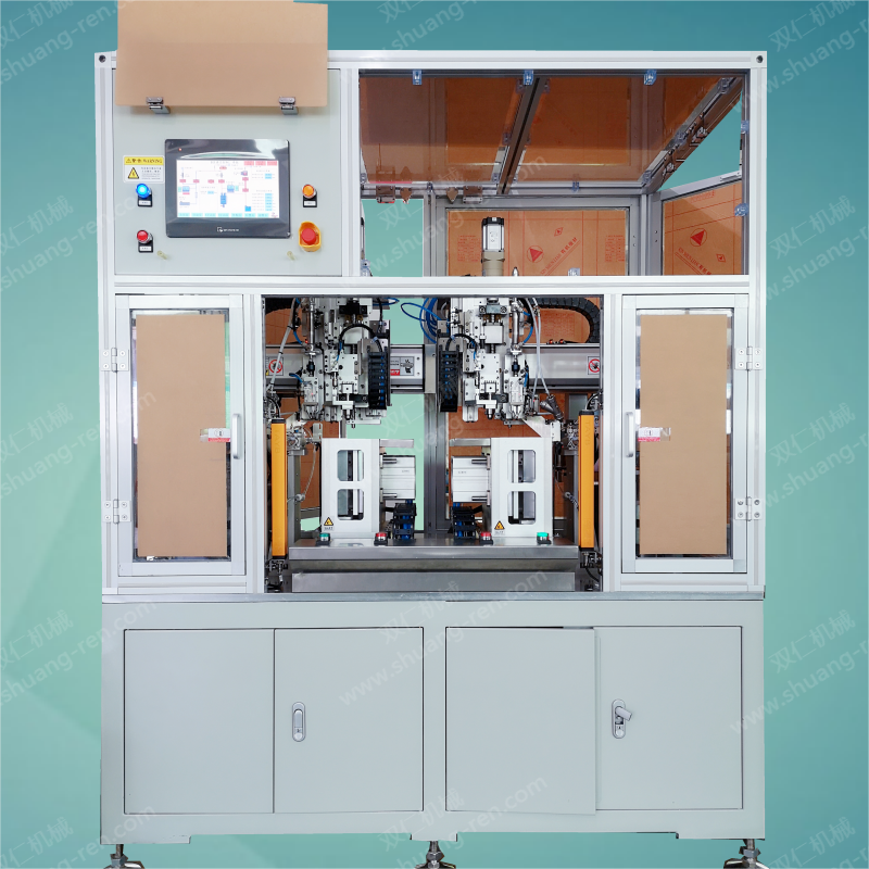 方形鋼殼鋰離子動力電池自動充氦插釘機(jī)