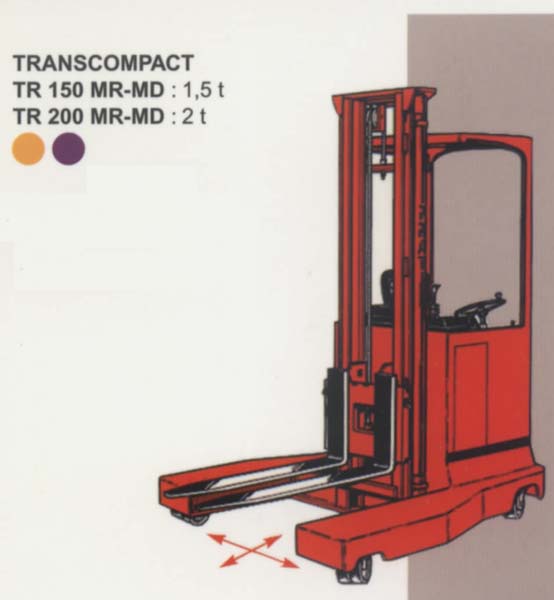 法國(guó)派特叉車(chē)(PRAT)1.5/2噸多向側(cè)駕前移式叉車(chē) TR150MR-MD/200MR-MD