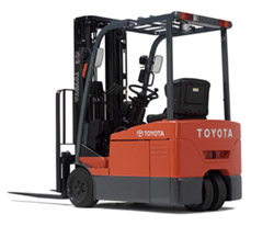 美國(guó)豐田叉車(TOYOTA)4000磅三輪電動(dòng)平衡重叉車 7FBEU20