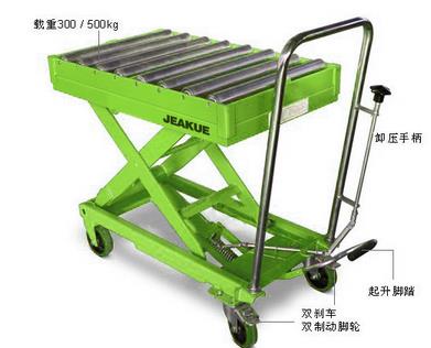 液壓手推平臺(tái)車帶滾道 JK8756