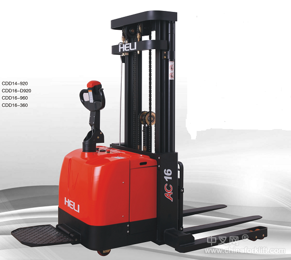 供應(yīng)將石寬腿電動(dòng)托盤堆垛車、合力1.6噸電動(dòng)堆高車、站駕式全自動(dòng)堆高車 CDD16