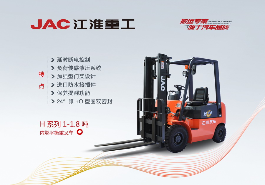 江淮重工 H系列1-1.8噸內(nèi)燃平衡重叉車(chē)